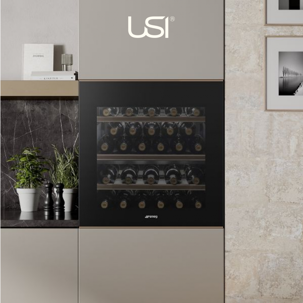 USI Tủ Rượu Smeg 1 Vùng Nhiệt Độ