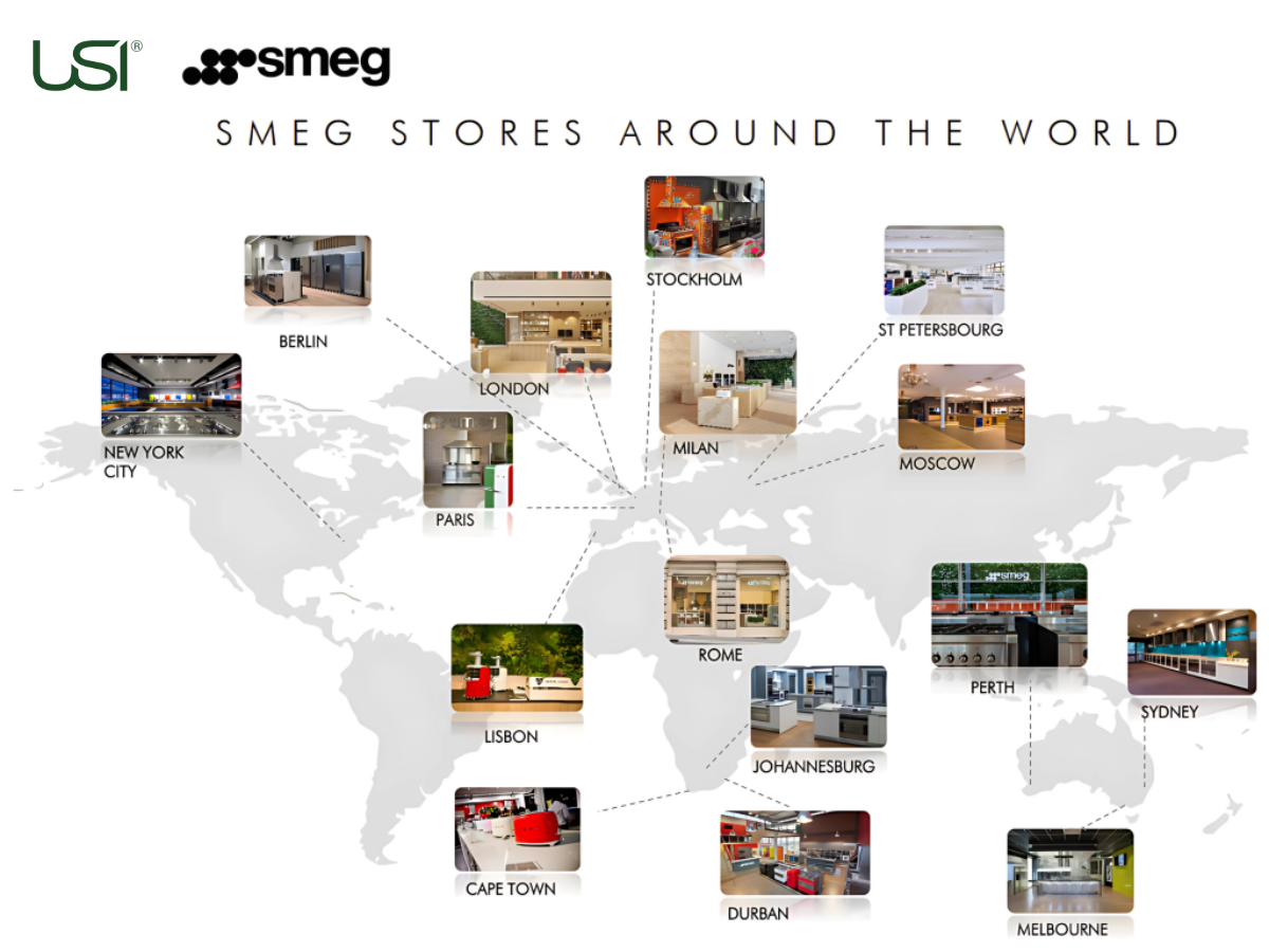 USI Thiết bị bếp Smeg phân phối khắp thế giới