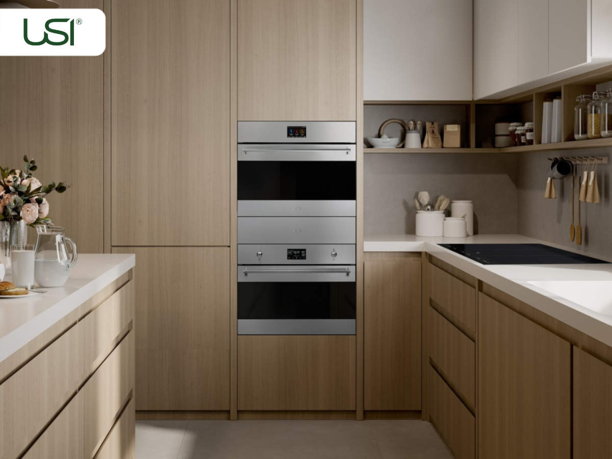 USI Lò Nướng Âm Tủ Smeg Màu Bạc Sang Trọng