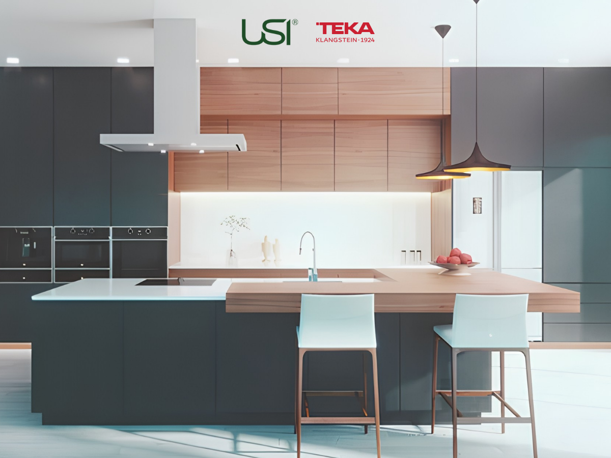 USI máy hút mùi Teka không gian bếp hiện đại