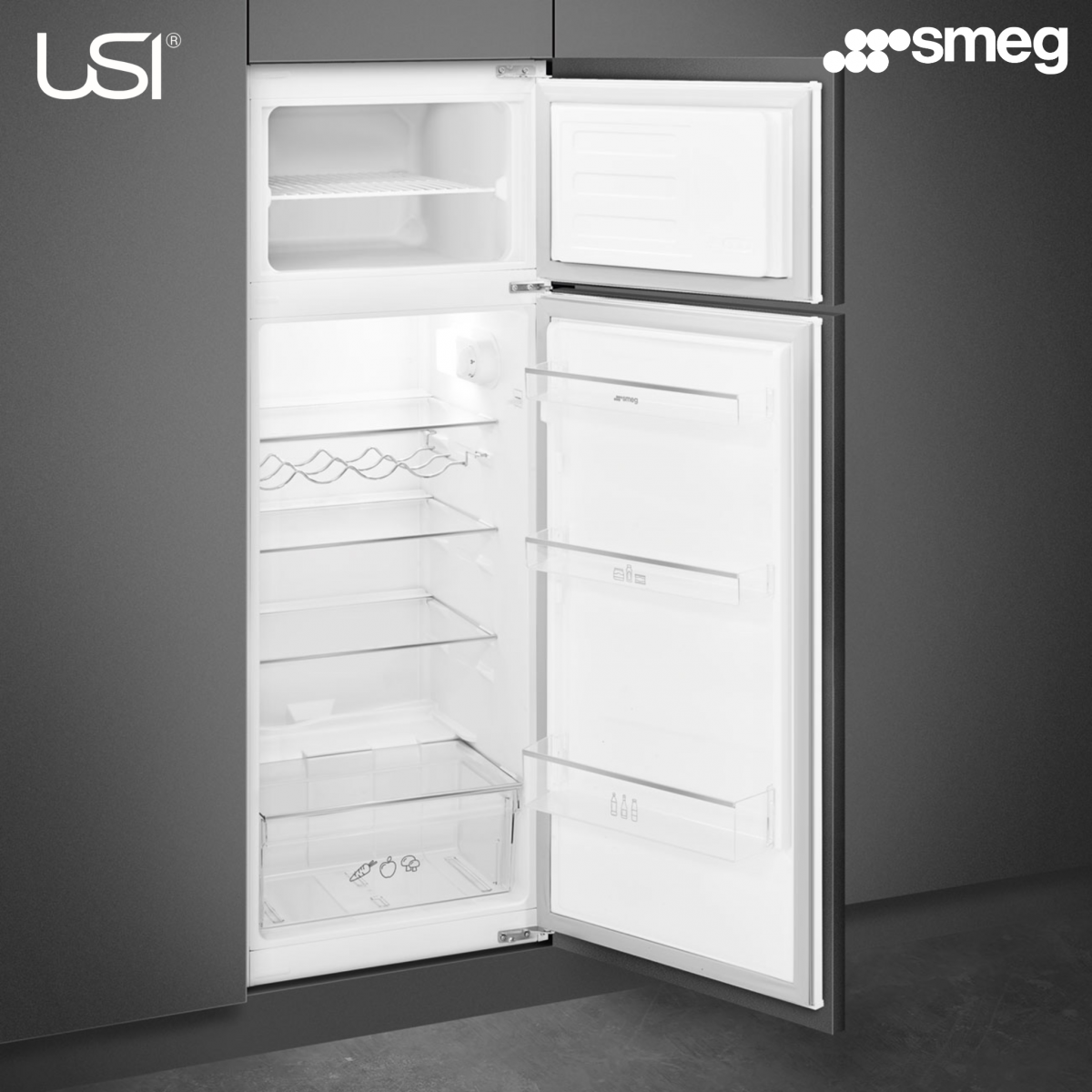 USI Tủ lạnh âm tường Smeg 2 cửa