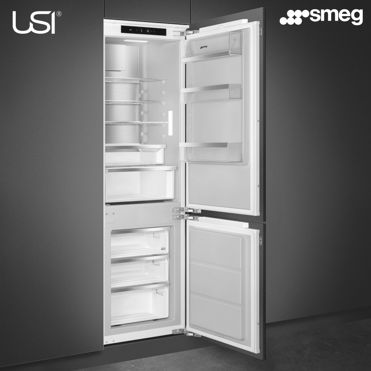 USI Tủ lạnh âm tường Smeg 2 ngăn