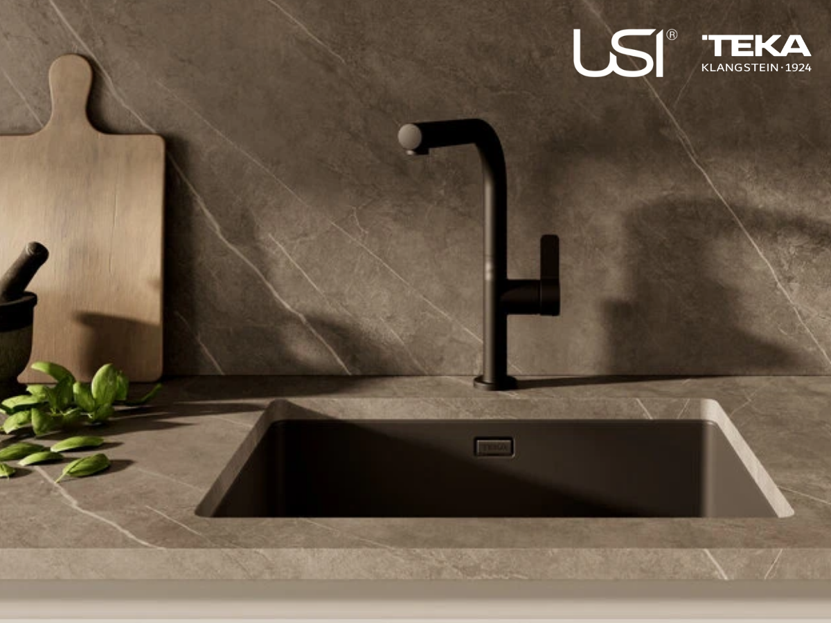 USI vòi chậu bếp Teka màu đen